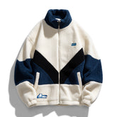 lamb wool polar fleece jacket back view