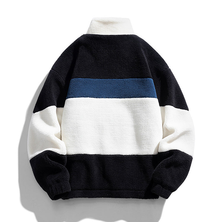 lamb wool polar fleece jacket back view
