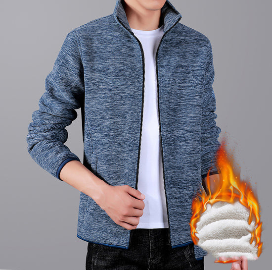 Polar Fleece Casual Stand Collar Jacket Top