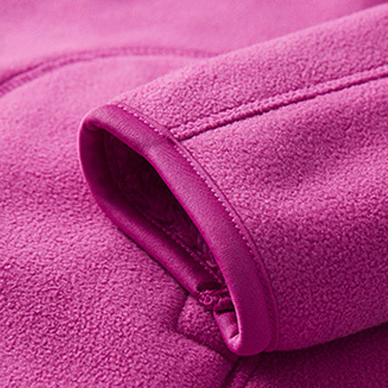 fashion outdoor thick warm polar fleece jacket back view