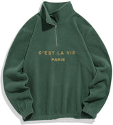 American Polar Fleece Zipper Hooded Zipper Sweatshirt side view