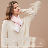 Graphene Winter Warm Neck Protection Heating Scarf worn by a woman in a cozy sweater.
