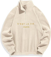 American Polar Fleece Zipper Hooded Zipper Sweatshirt fabric detail