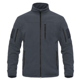 Outdoor Sports Tactical Polar Fleece Jacket Men in grey, designed for warmth and comfort during outdoor activities.