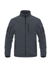 Outdoor Sports Tactical Polar Fleece Jacket Men in gray, designed for warmth and comfort during outdoor activities.