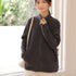 "Polar fleece cardigan side view"