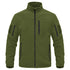 Outdoor Sports Tactical Polar Fleece Jacket Men in green color with multiple zippered pockets.