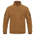 Outdoor Sports Tactical Polar Fleece Jacket Men in military green color with multiple pockets and zip closure.
