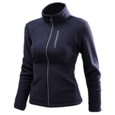 Warm Custom Cardigan Outdoor Polar Fleece Jacket in navy blue, featuring a zip-up design and comfortable fit.