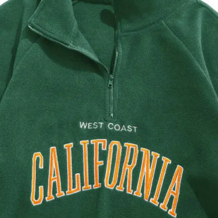 American Polar Fleece Zipper Hooded Zipper Sweatshirt casual outfit