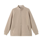 "Polar fleece cardigan back view"