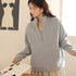 "Polar fleece cardigan detail view"