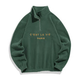 American Polar Fleece Zipper Hooded Zipper Sweatshirt layered outfit