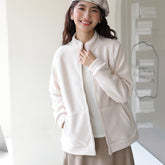 "Polar fleece cardigan detail view"
