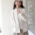 "Polar fleece cardigan detail view"