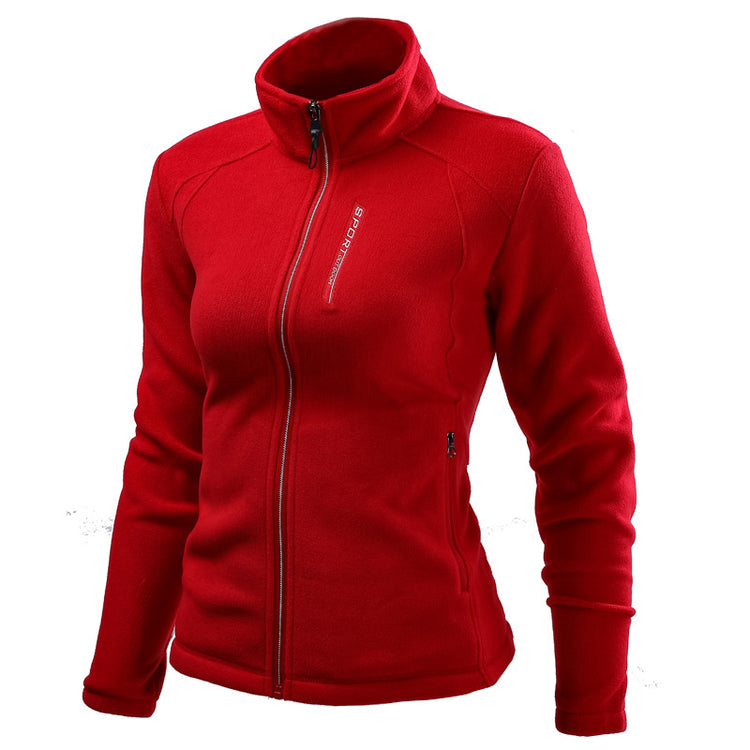 Warm Custom Cardigan Outdoor Polar Fleece Jacket pocket design